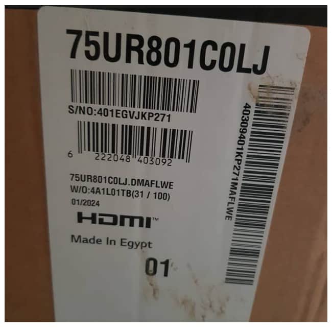 تلویزیون ال جی مدل 75UR801C UR801