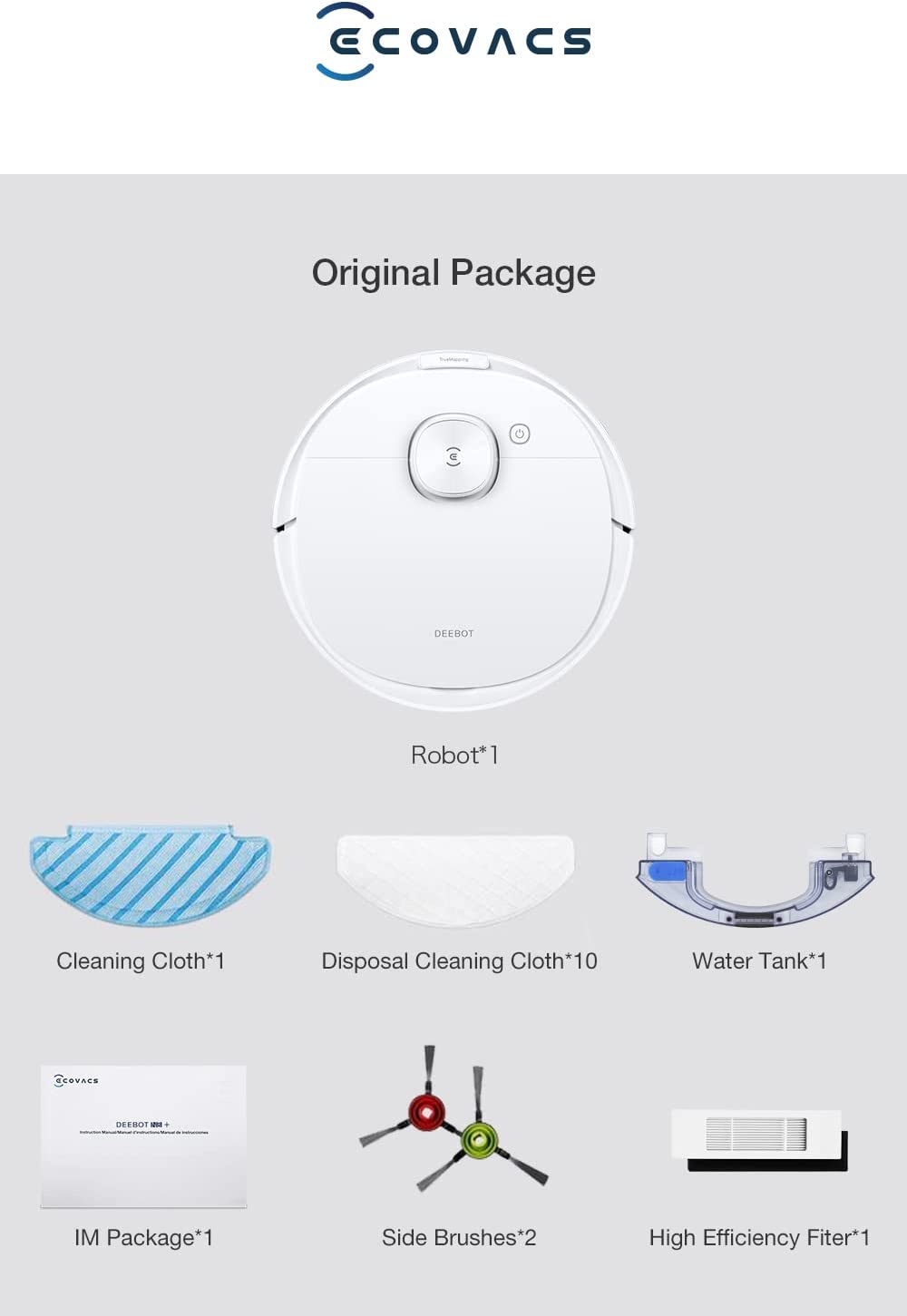 جاروبرقی رباتیک 2300 پاسکال 40 وات اکووکس مدل ECOVACS DLN26